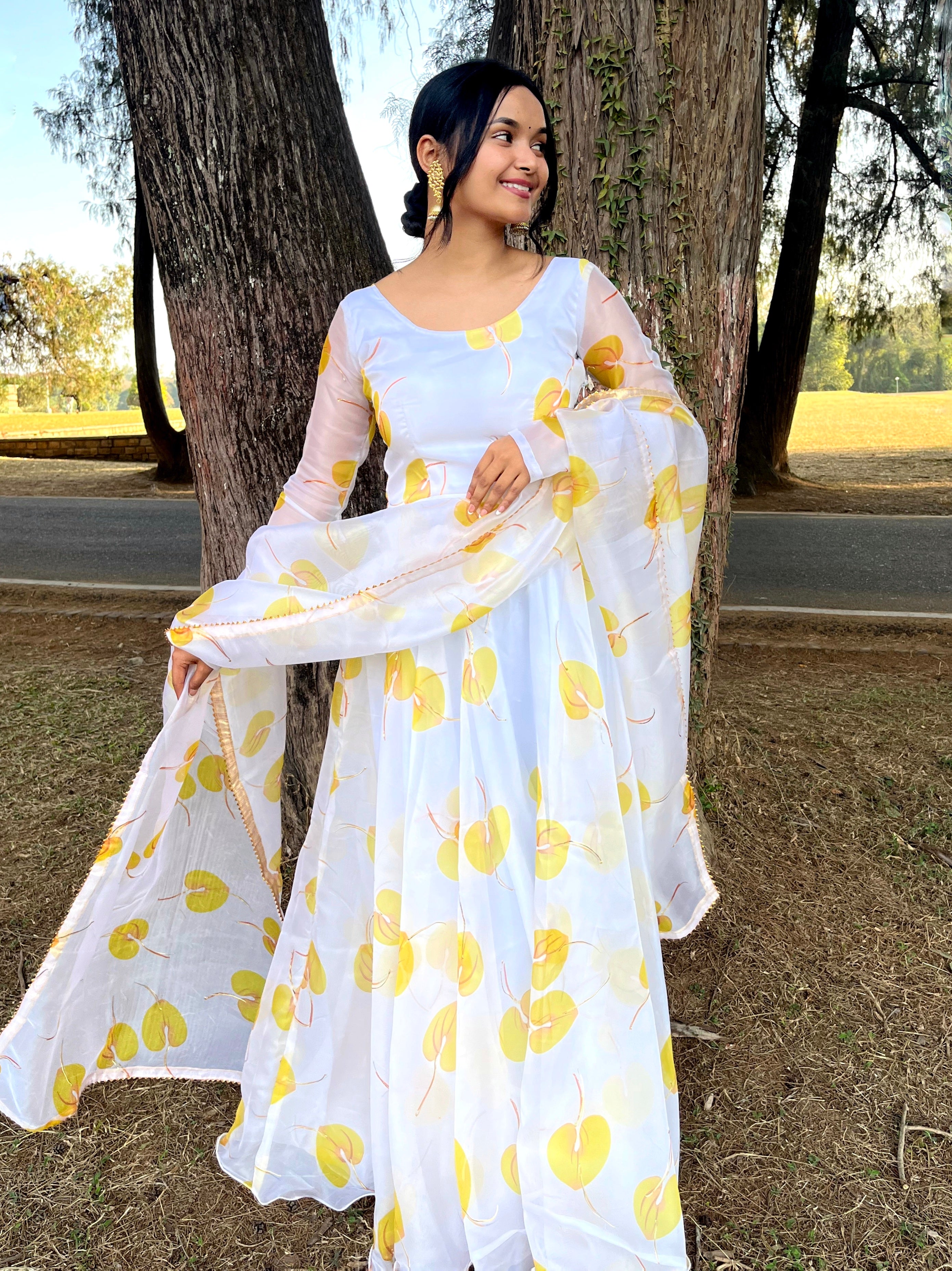 ORGANZA TABY SILK GOWN WITH DUPATTA YOUR CHIC PARTY ESSENTIAL