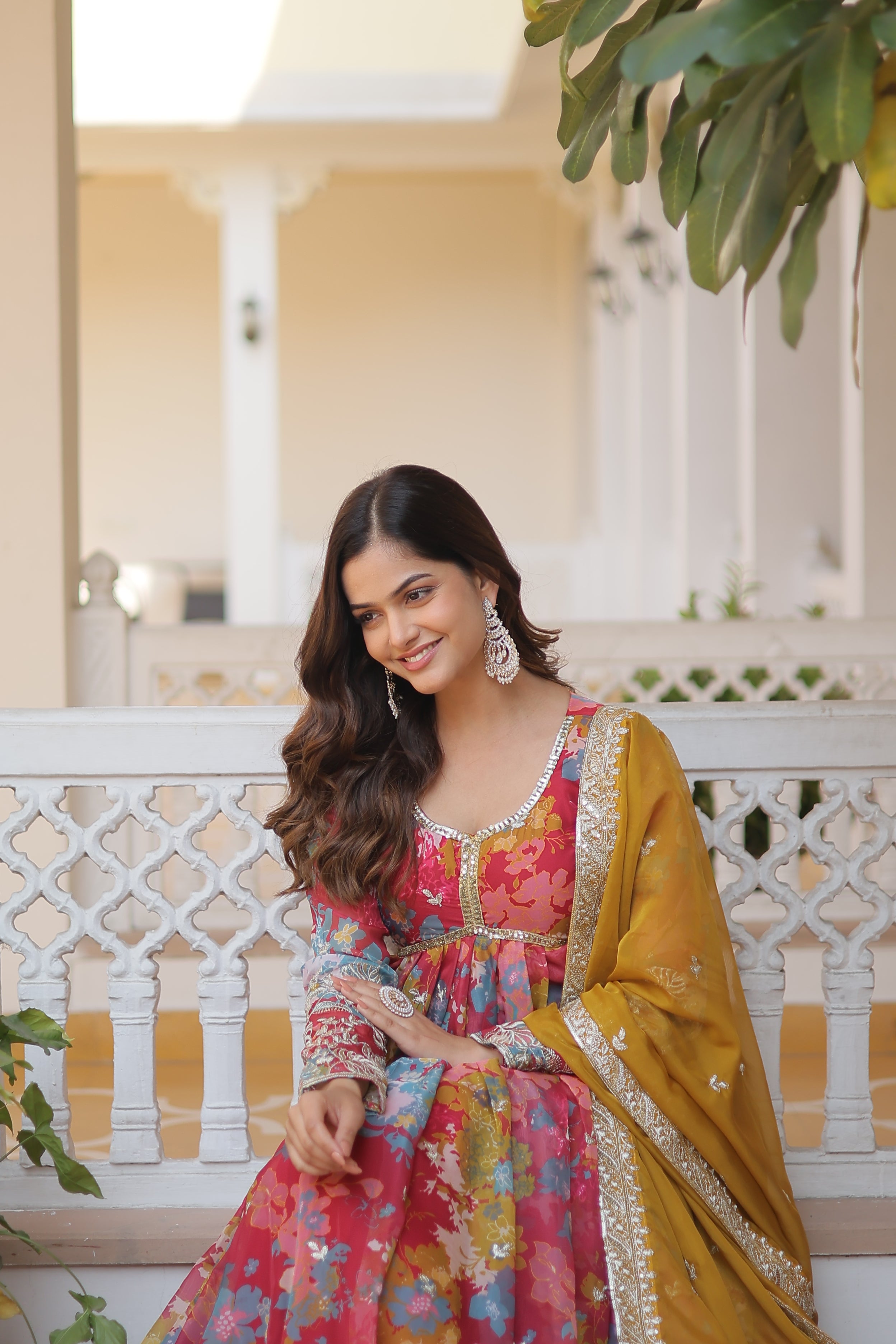 PARTY WEAR COCKTAIL EMBROIDERED GOWN FOR WOMEN WITH DUPATTA SET