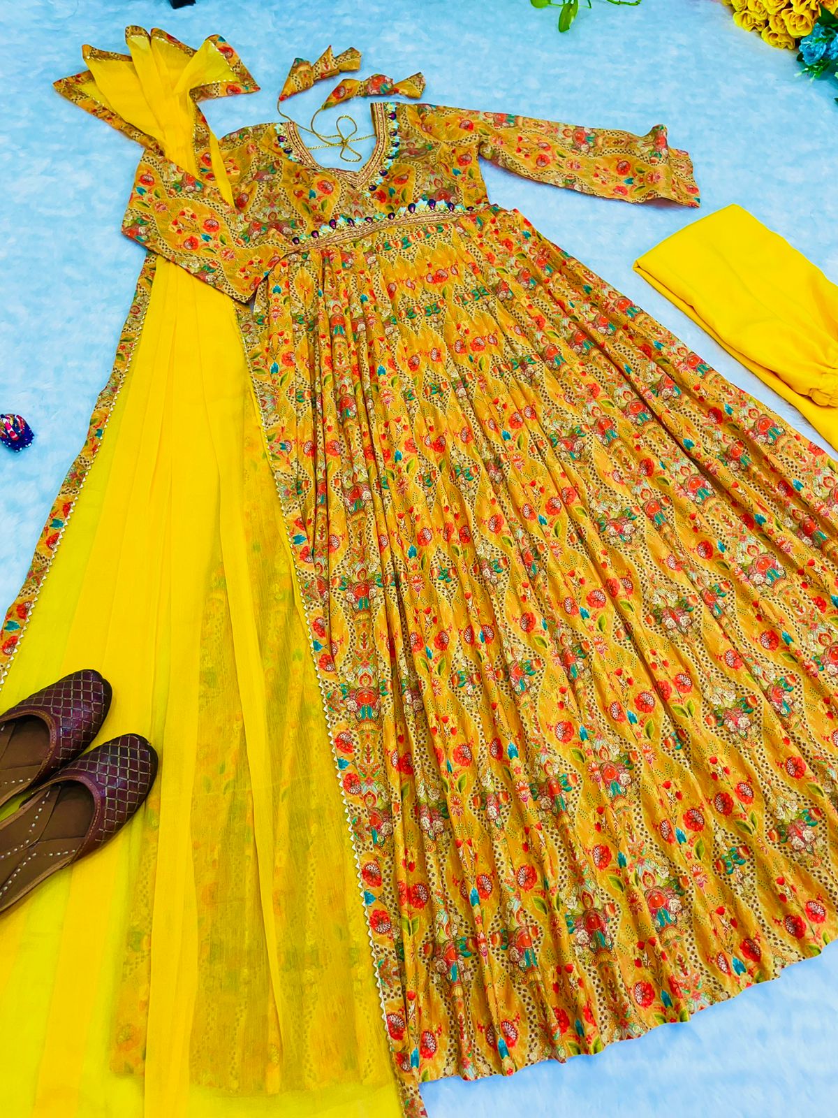 ALIA CUT DRESSES WITH DUPATTA AND PANTS