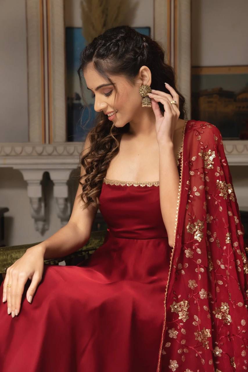 DRAPED IN GLAMOUR, OUR ANARKALI SUIT SET IS A DANCE OF TRADITION