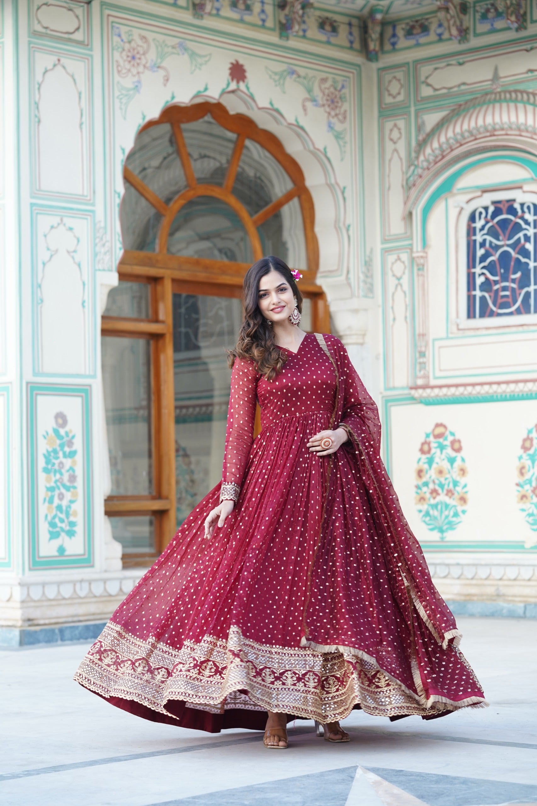 PREMIUM READYMADE GOWN WITH DUPATTA SET