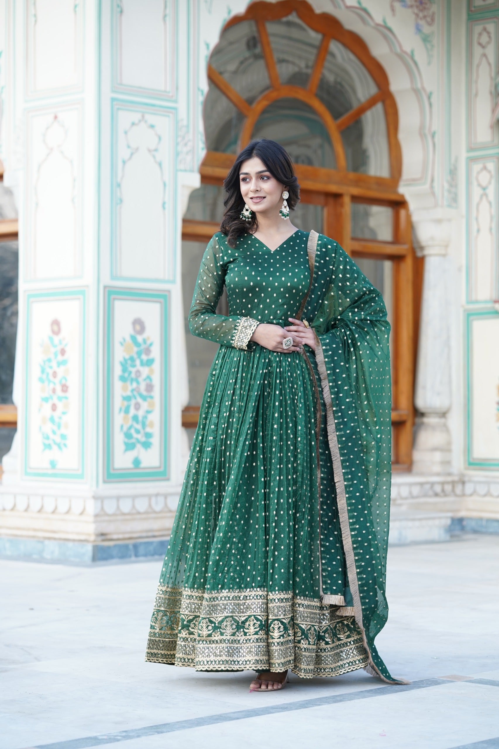 PREMIUM READYMADE GOWN WITH DUPATTA SET