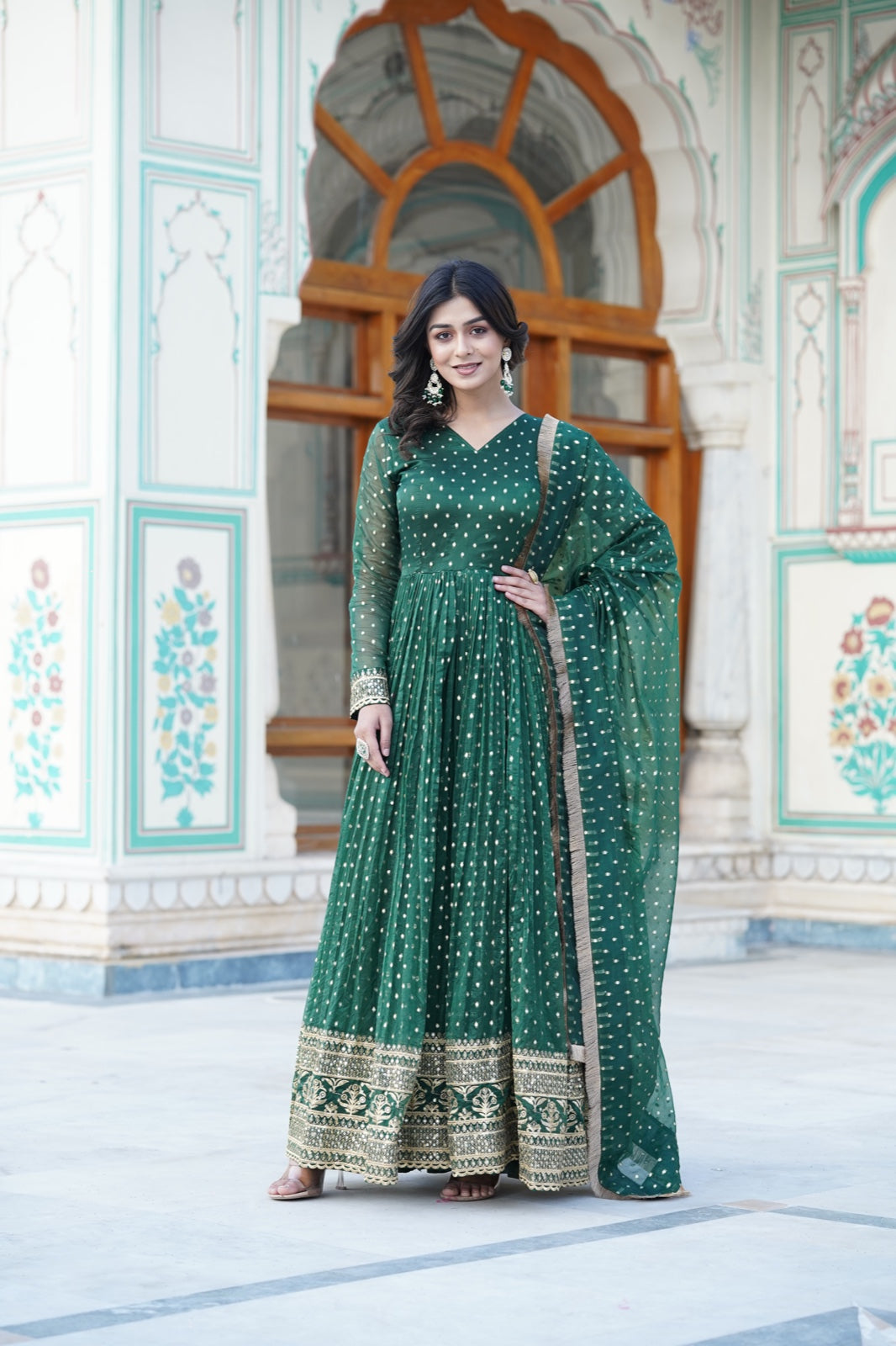 PREMIUM READYMADE GOWN WITH DUPATTA SET