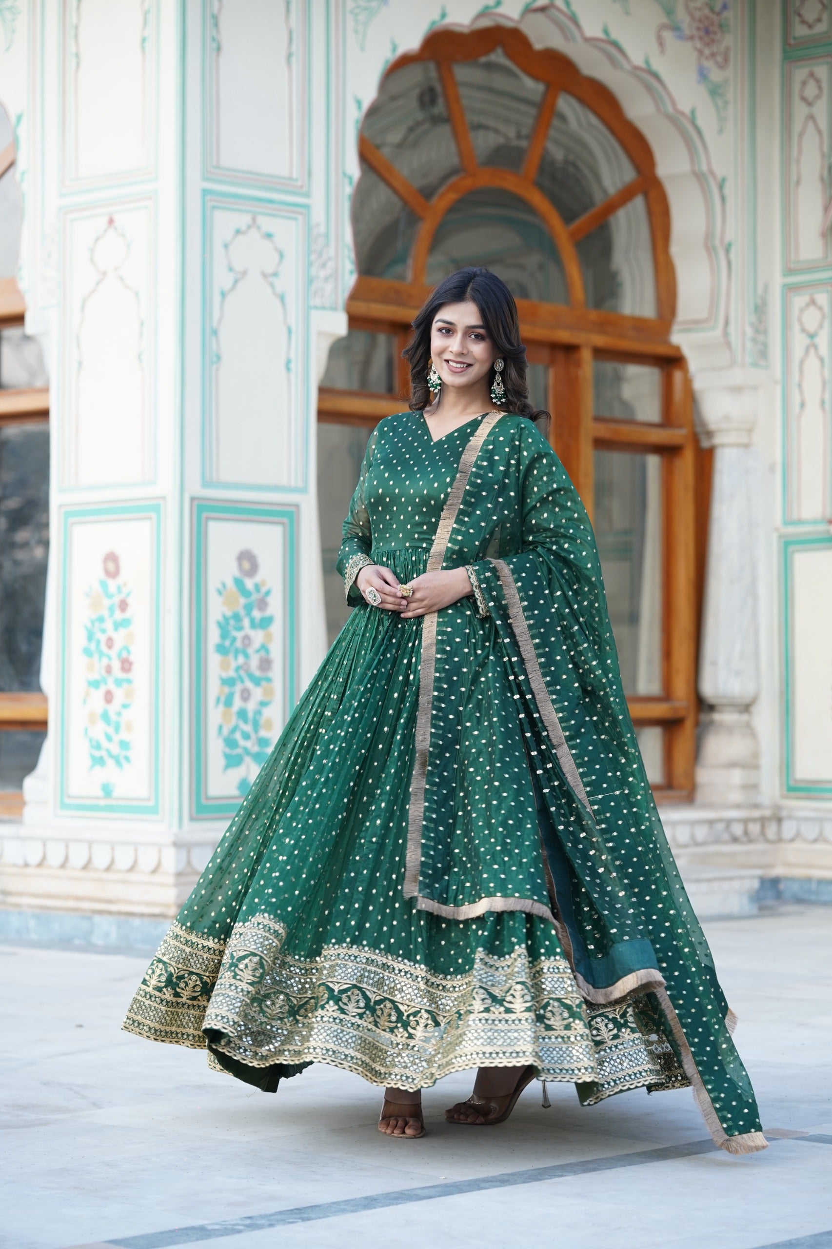 PREMIUM READYMADE GOWN WITH DUPATTA SET