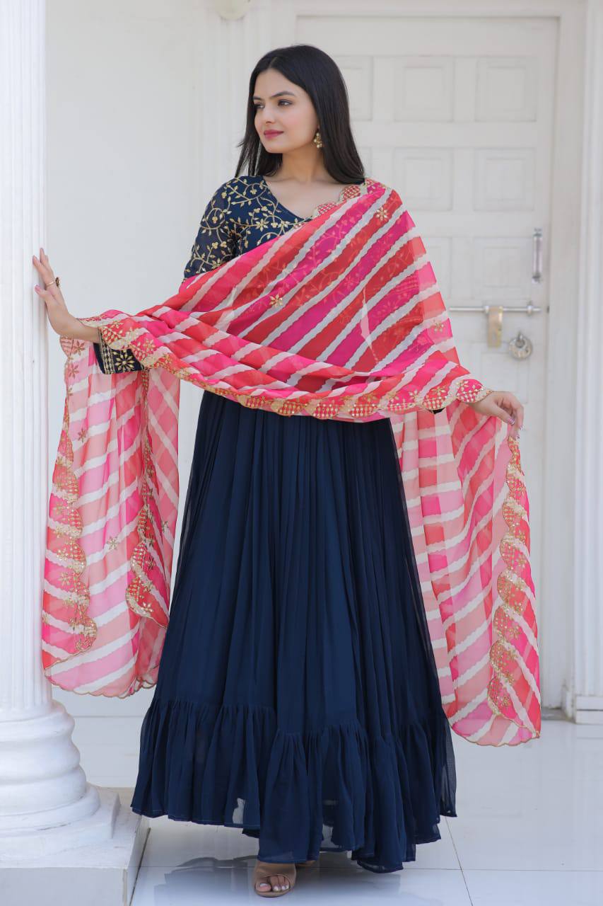 PREMIUM READYMADE GOWN-DUPATTA COLLECTIONS