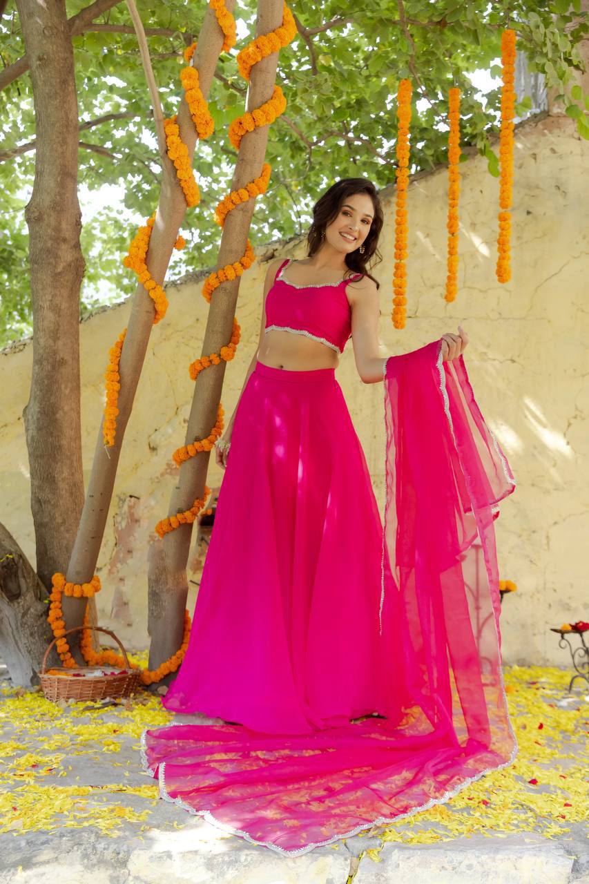 RANI  LEHENGA The Color Radiates Warmth And Complements All Complexions, Ensuring You Steal The Limelight At Weddings