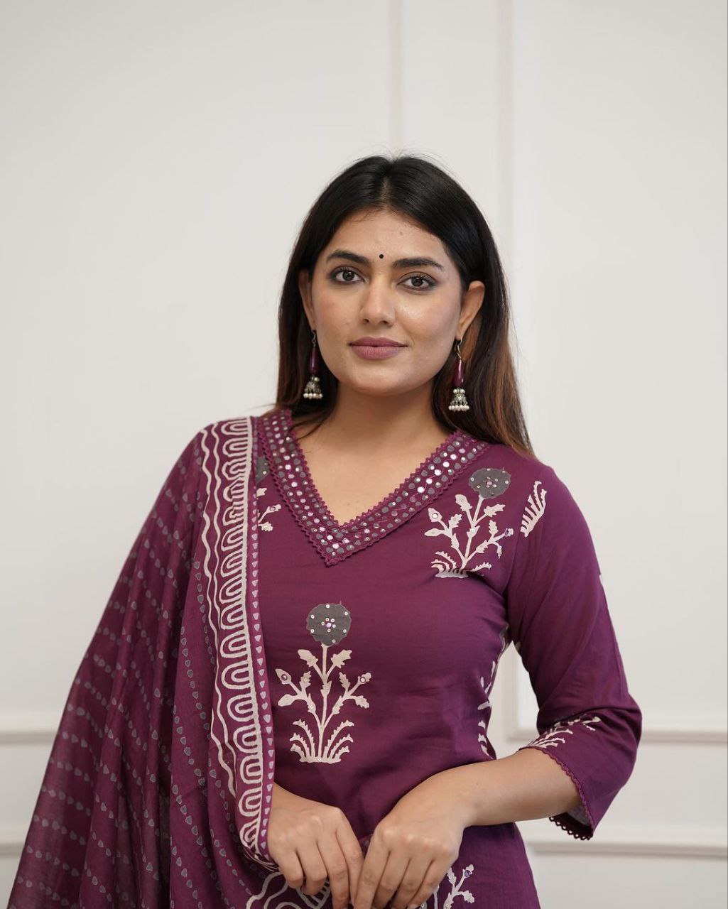 ELEGANCE PREMIUM COTTON PLAZO SUIT SET