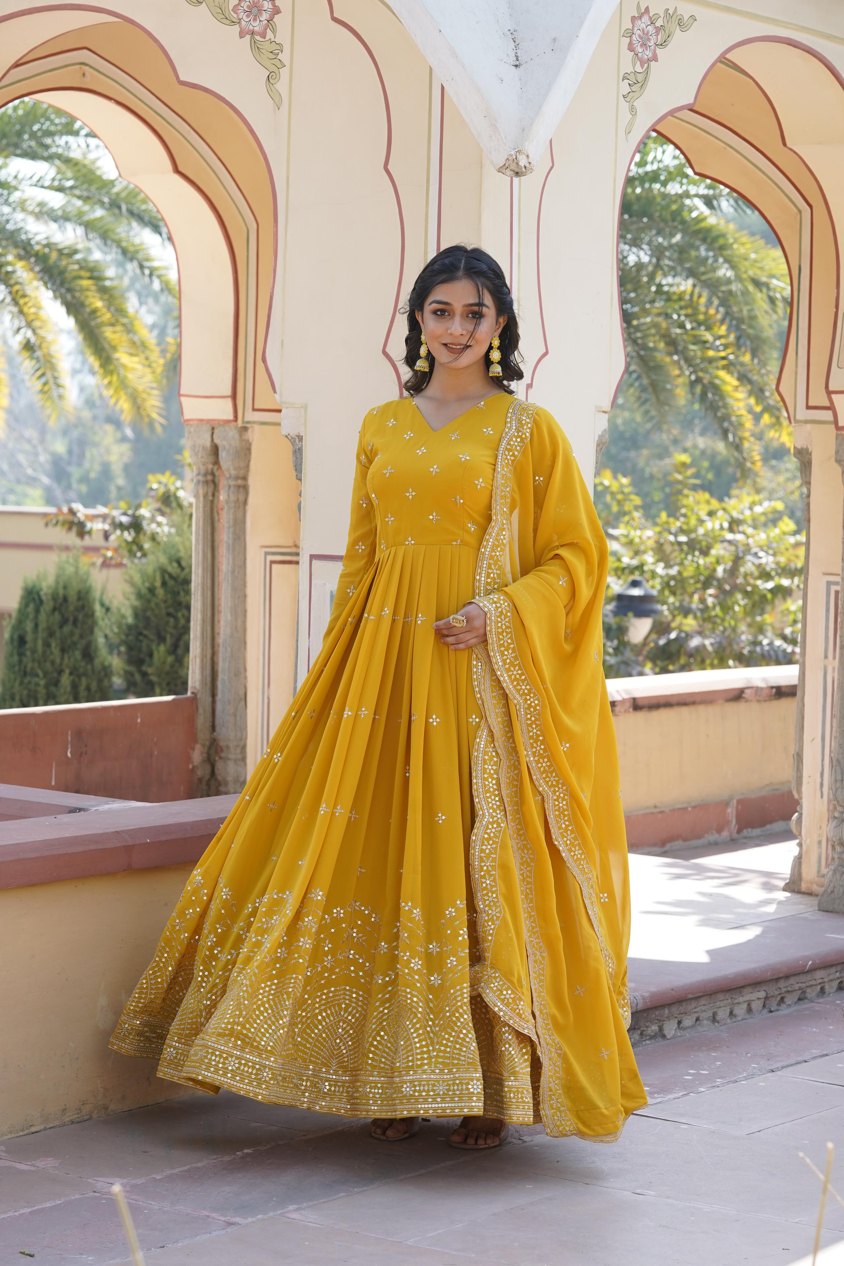 PREMIUM DESIGNER EMBROIDERY GOWN WITH DUPATTA