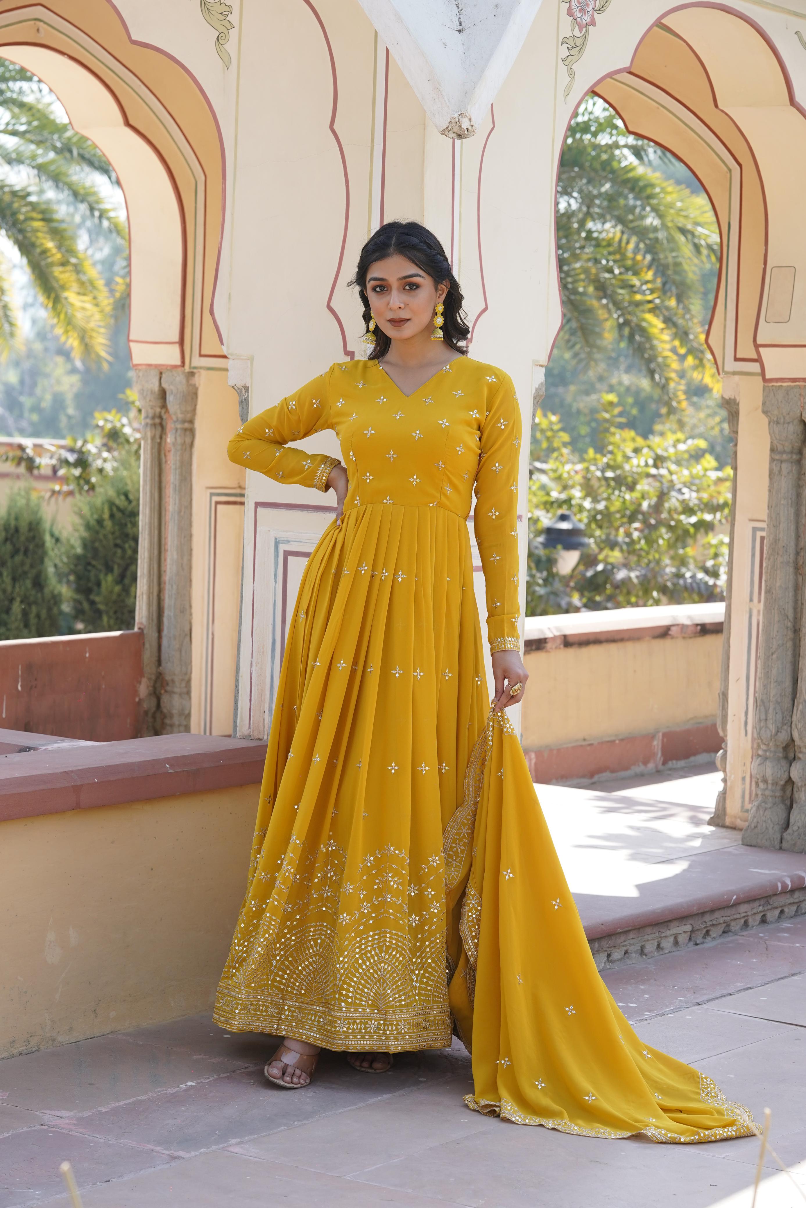 PREMIUM DESIGNER EMBROIDERY GOWN WITH DUPATTA