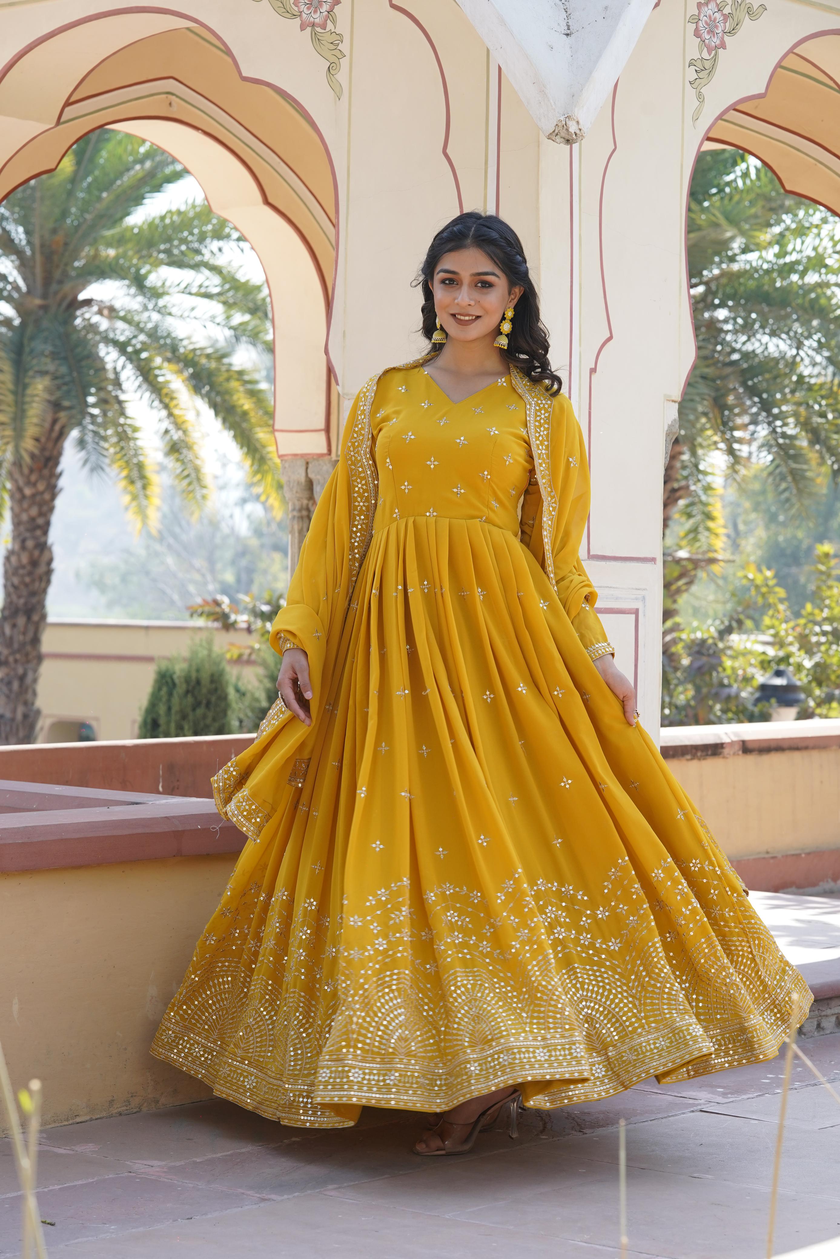 PREMIUM DESIGNER EMBROIDERY GOWN WITH DUPATTA