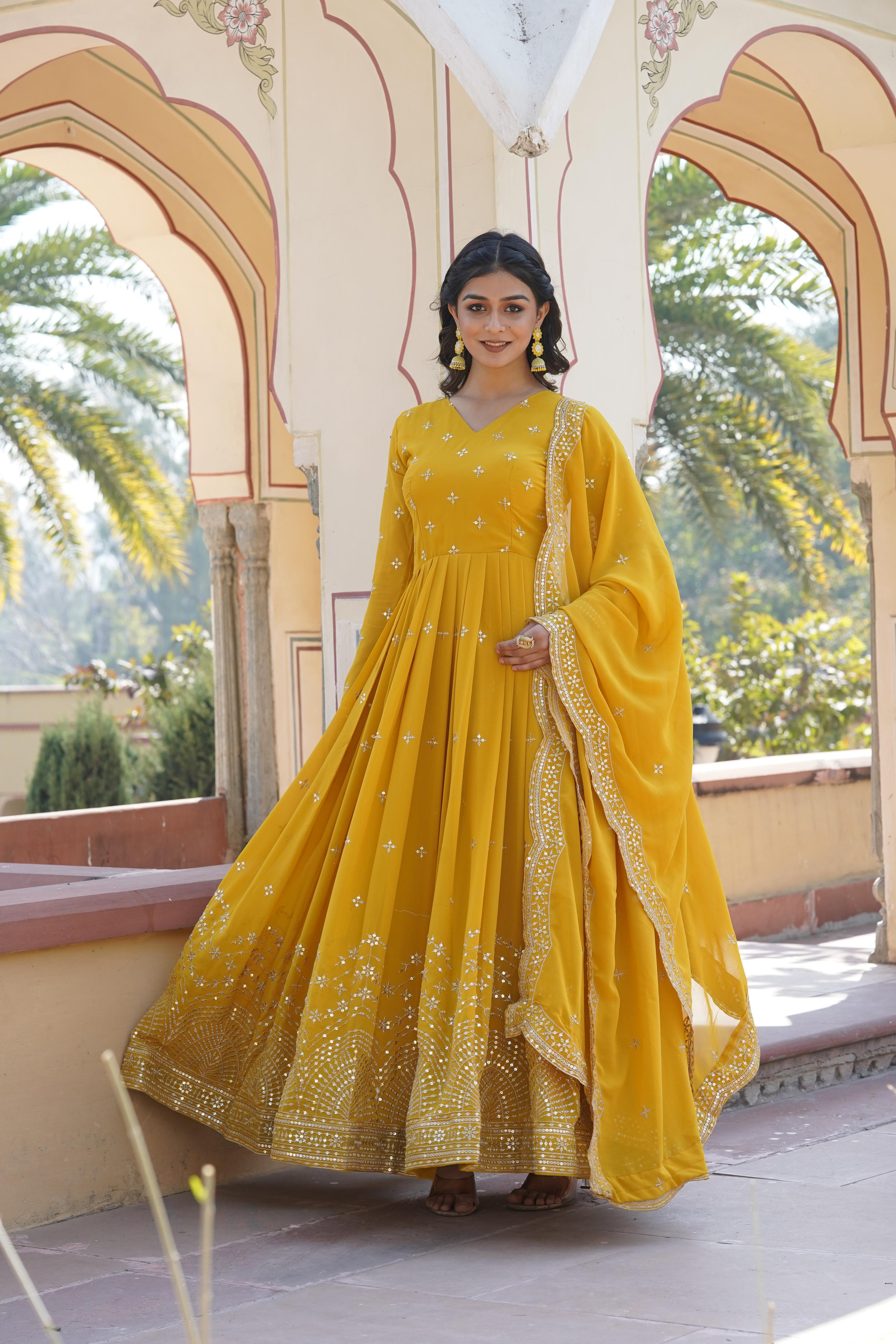 PREMIUM DESIGNER EMBROIDERY GOWN WITH DUPATTA