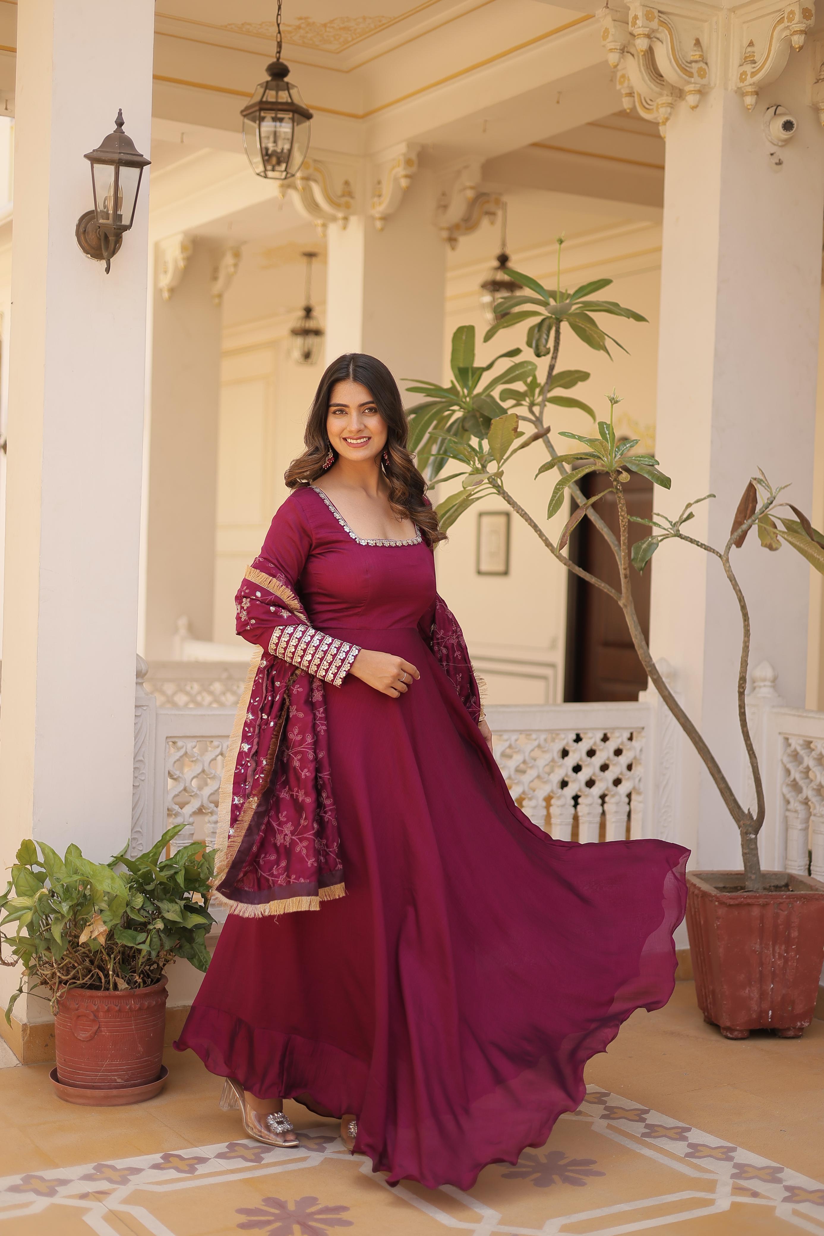 ELEGANCE VICHITRA SILK WITH EMBROIDERY ZARI SEQUINS WORK