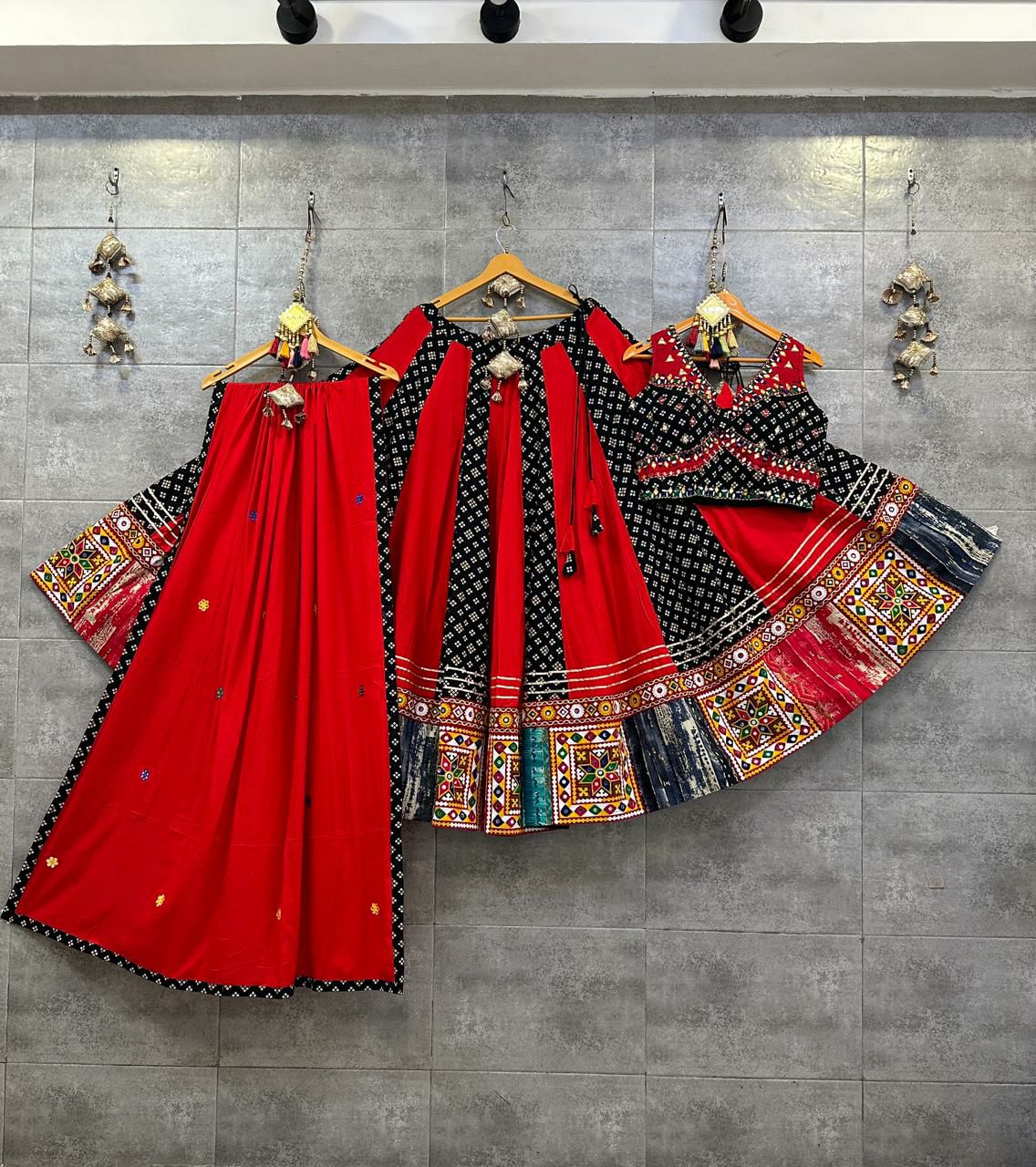 TIMELESS REYON COTTON AND CAMRIC COTTON CHANIYA CHOLI WITH ELEGANT MULTI KALI CONCEPT