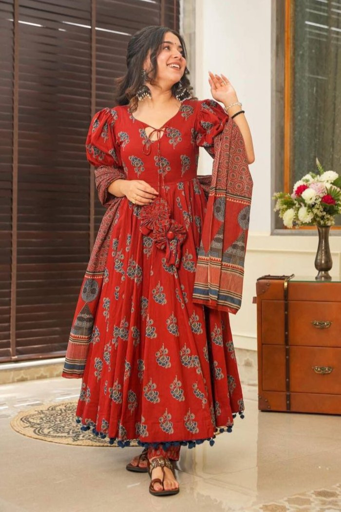 PARTY WEAR PRINTED GOWN WITH DUPATTA SET